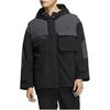 Adidas Originals Trefoil Spliced Zip-Up Hoodie Jacket Men Outerwear Black IC8164