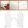 2pcs Billiard Gloves Competition Referee Gloves Professional White Gloves with Snap Cuff Polyester Cotton