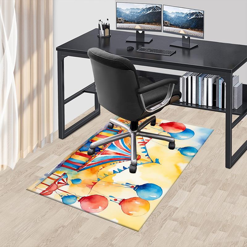 

Circus Carnival Crystal Velvet chair mat Area Rug - Non-Slip, Floor Mat, Office Desk Chair Rugs, Bedroom Decor.Christmas Gift-1106013 60cm by 90cm
