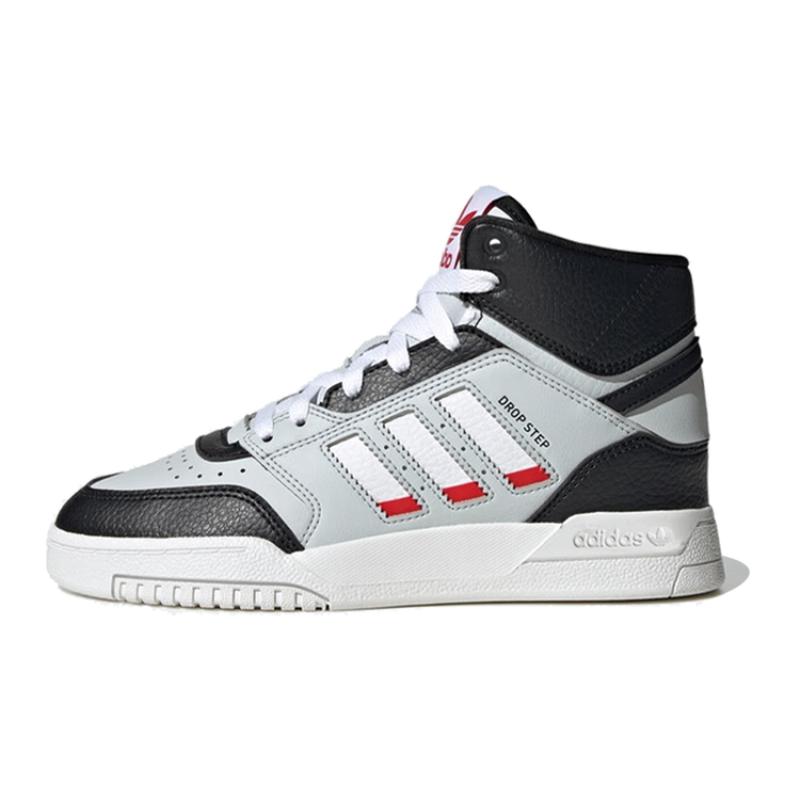 

Adidas Originals Drop Step Abrasion Resistant High top Kids Skateboarding Shoes Gray Black Sneakers HP7799 36⅔