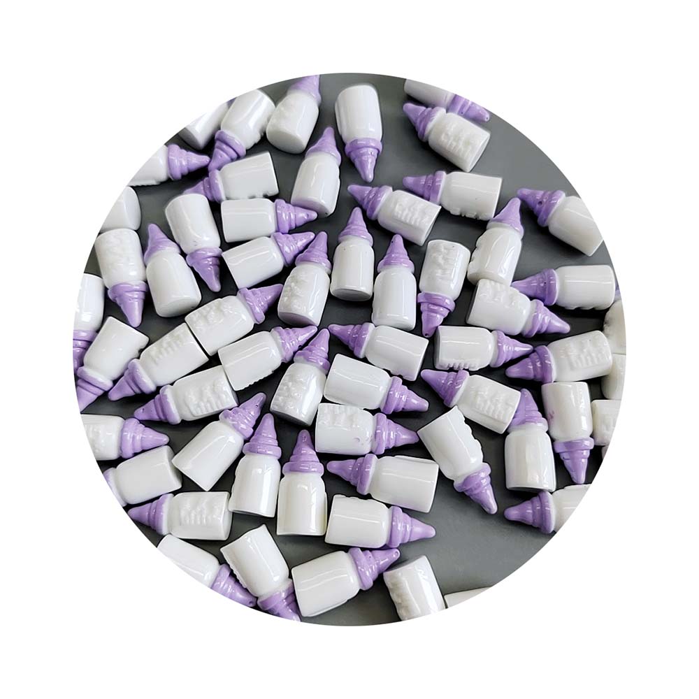 100PCS Resin Simulation Mini Milk Bottle Miniature Baby Cute Bottle Dolls House Accessories Fairy Garden Miniatures
