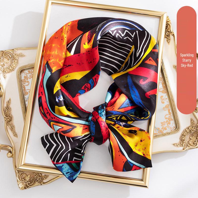 Korean Style Versatile Long Silk Ribbon Scarf