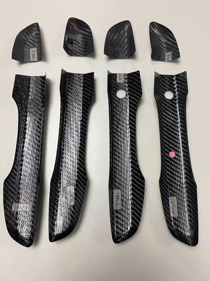 For Honda 10th Civic 2016-2019 Exterior Accessories Real Dry Carbon Fiber Car Door Handle Cover