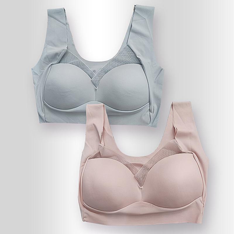 Seamless Women's Bras Large Size Supports Comfortable No Steel Ring Underwears Yoga Fitness Sleep Vest Bralette Sports Bralette