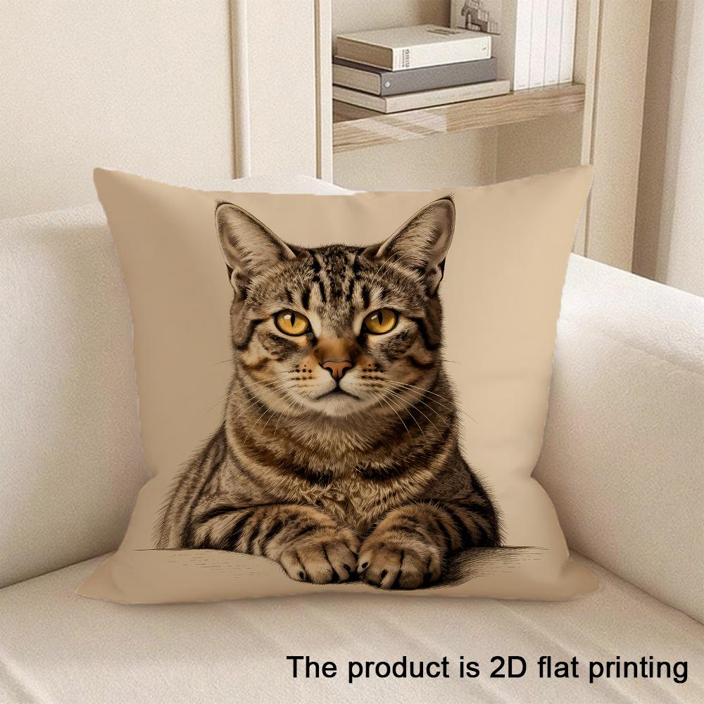 1pc Cute Animal Pattern 2D Flat Printing Pillowcases Sofa cushion cover home bedroom room decoration