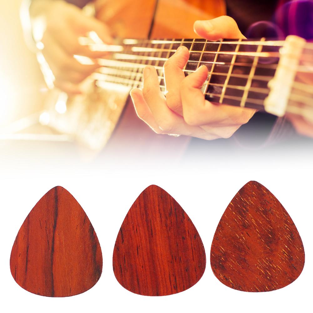 3 buc chitară pick din lemn de trandafir 1 mm grosime chitară pick instrument muzical accesoriu pentru jucători