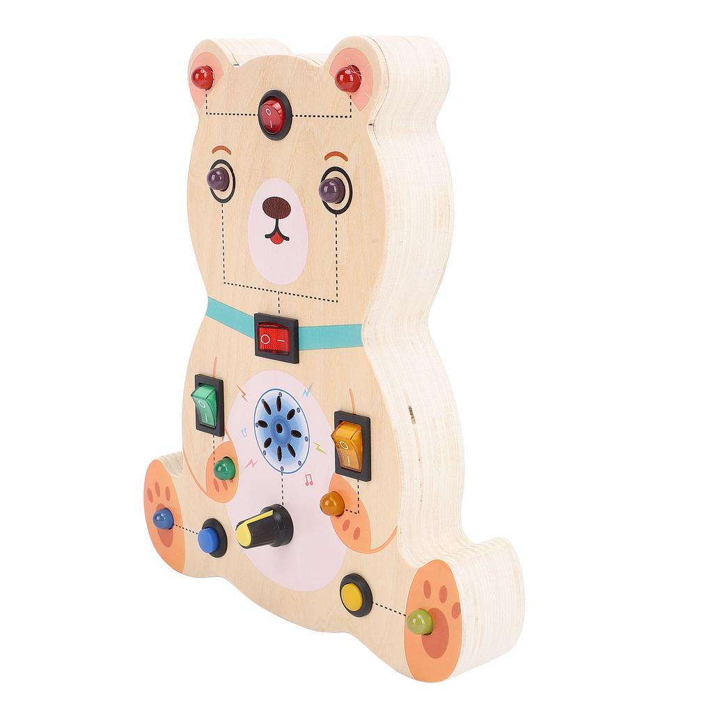Holzschalter Licht Spiel Sensorisches Brett Schalter Spielzeug Kinder Frühes Lernen Lernspielzeug für Kinder