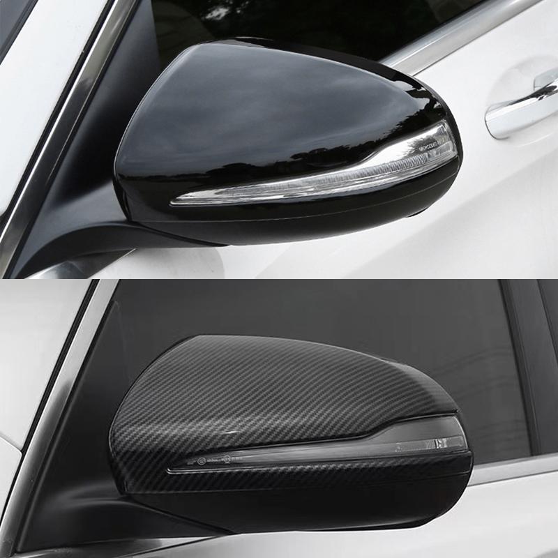 For Mercedes B C E S CLS GLA GLB GLC W205 W247 H247 X247 X253 C253 W222 C217 W213 C257 Carbon Fiber Look Door Mirror Cap Covers