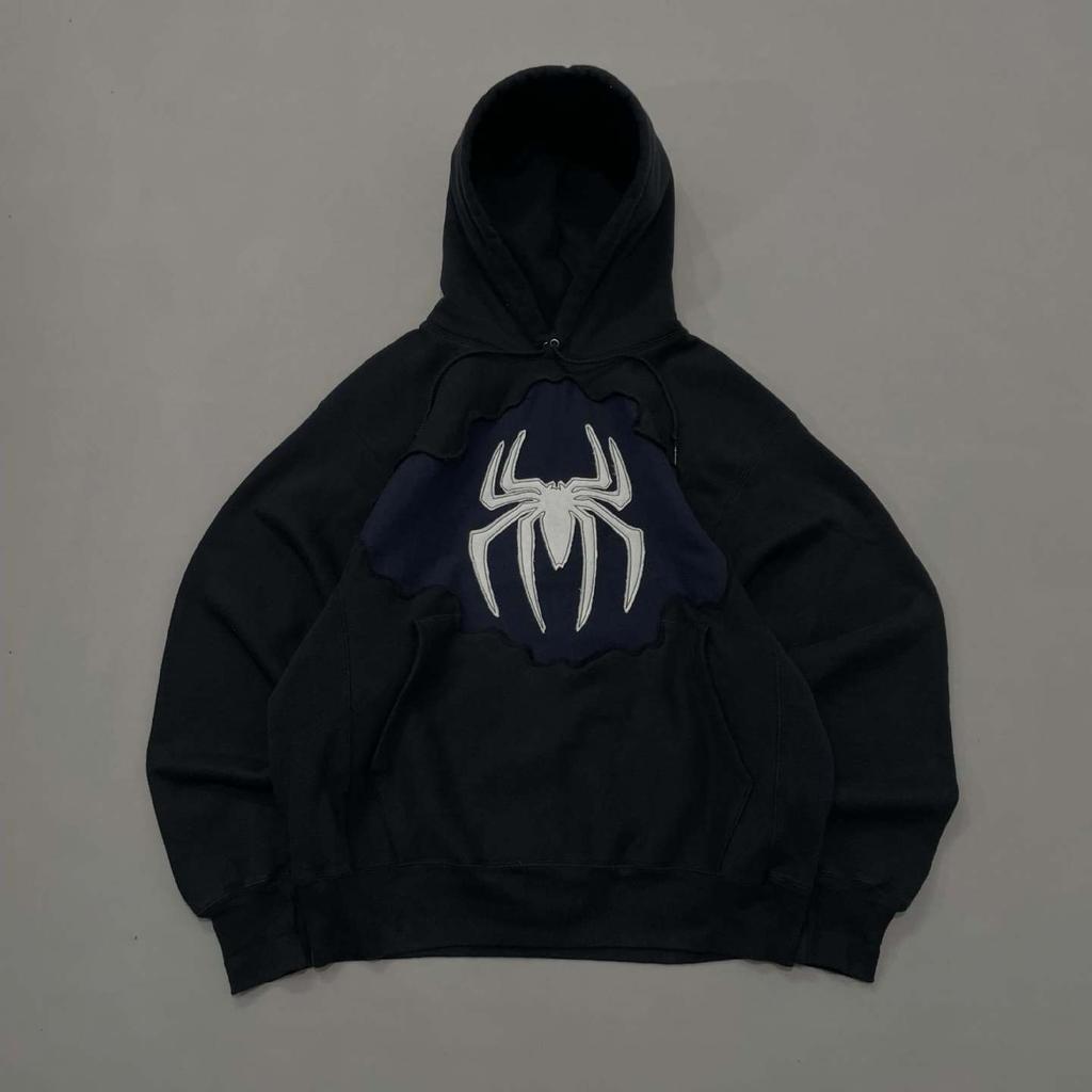Street High Street Spider Hoodie Retro Loose Y2k Men's Sweatshirt