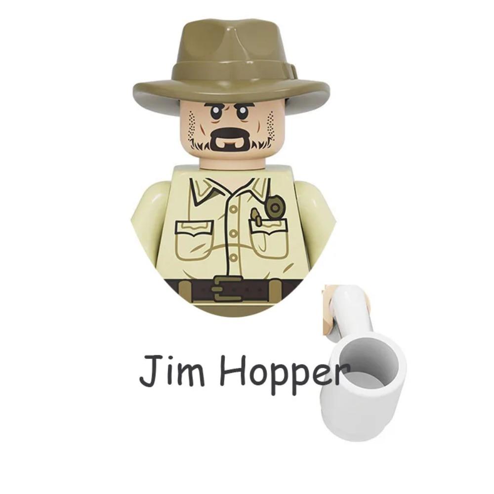 4Pcs/Set Dustin Eleven Mike Will Hopper Joyce Brenner Demogorgon Vecna Model Buliding Blocks Bricks Construction Toys For Kids