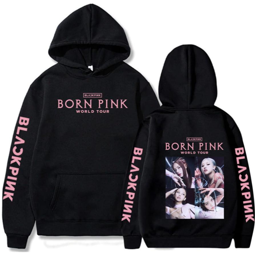 2026 Hot Sale Kpop Blackpink Vintage Casual Print Hoodie Men Women Casual Harajuku Hip Hop Punk Oversized Hoodie Breathable and Comfortable Clothes