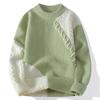 Men's Casual Knitwear: Autumn & Winter Lazy Comfort, Simple Versatile Hong Kong Style, Solid Color Sweater with Lapel.