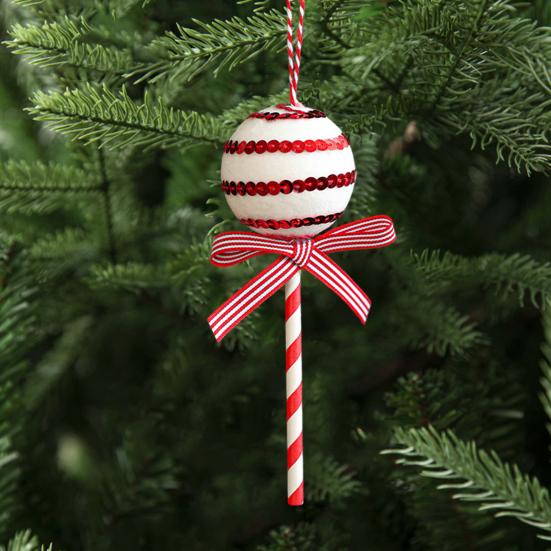 Χριστουγεννιάτικο Κόσμημα Καραμέλας Αφρός Μπαστούνι Καραμέλας Μέντας Χριστουγεννιάτικη Διακόσμηση DIY Κρεμαστό Κόσμημα για Διακόσμηση Εορτών