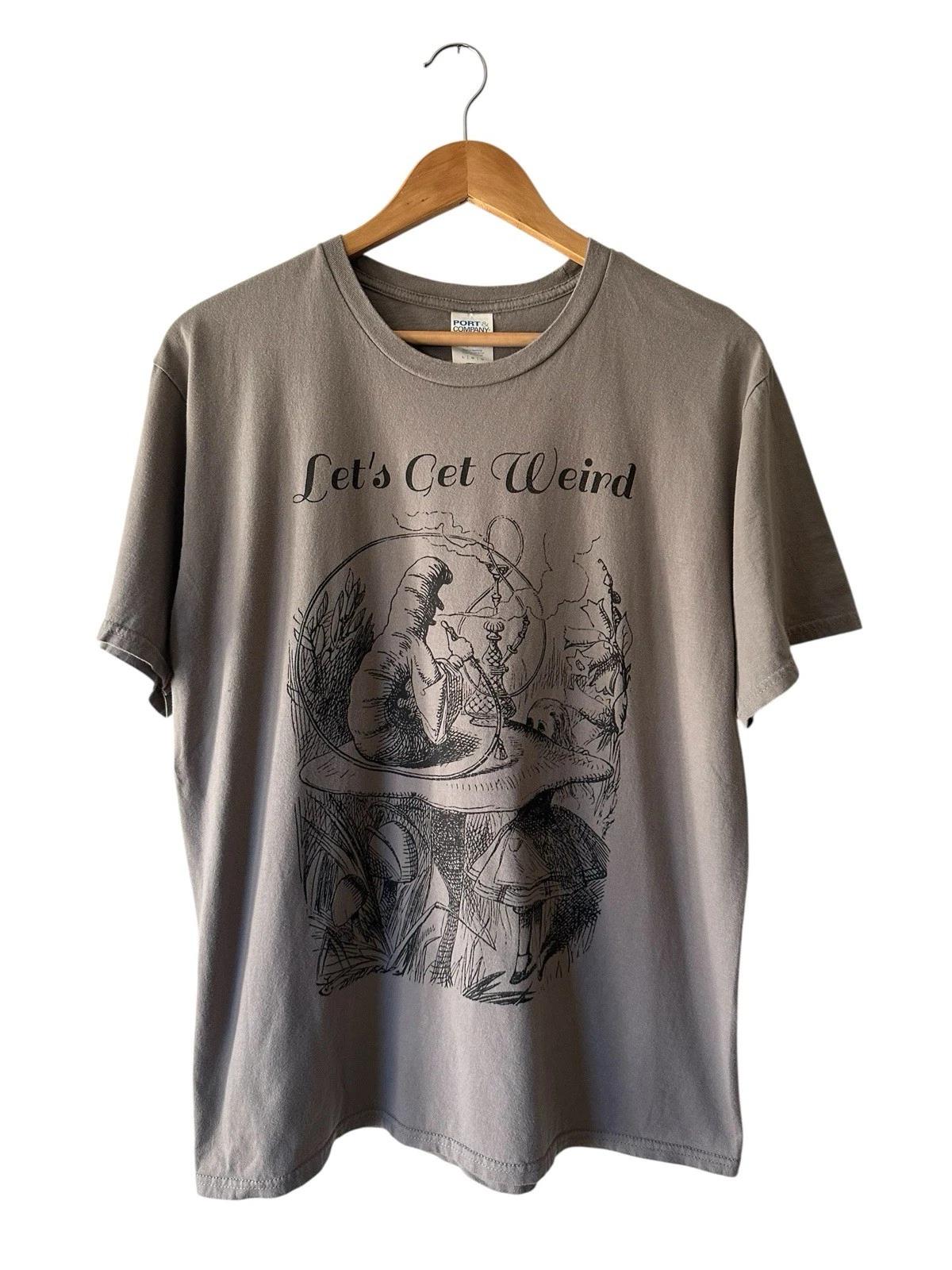 

Alice in Wonderland Let’s Get Weird T Shirt Men’s Large Gray S