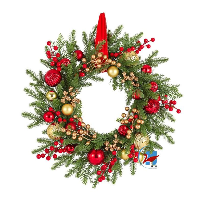 Pine Cone Wreath Door Hanging Home Restaurant Hotel Christmas Tree Decor 45CM 50CM North American Style