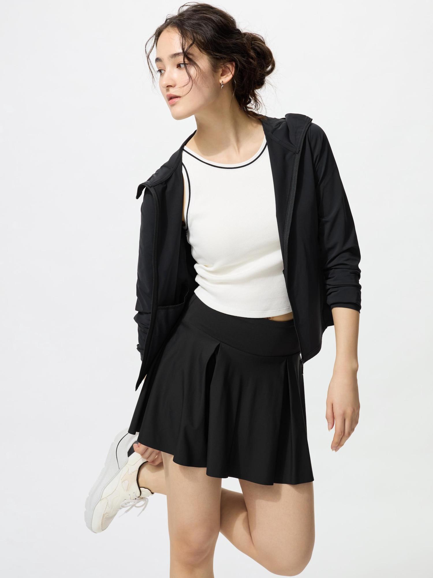 

Uniqlo Худи на молнии с полной застежкой Ultra Stretch Airism с защитой от УФ-лучей 09 BLACK/L