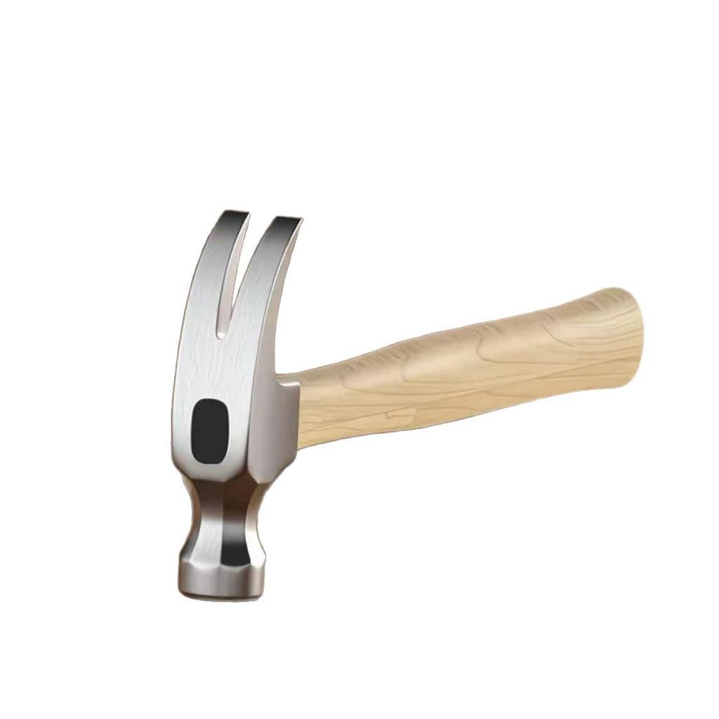 Durable Sheep Horn Hammer - Small Woodworking Tool with Plastic Coated Handle, Nail Puller, and Square Head.