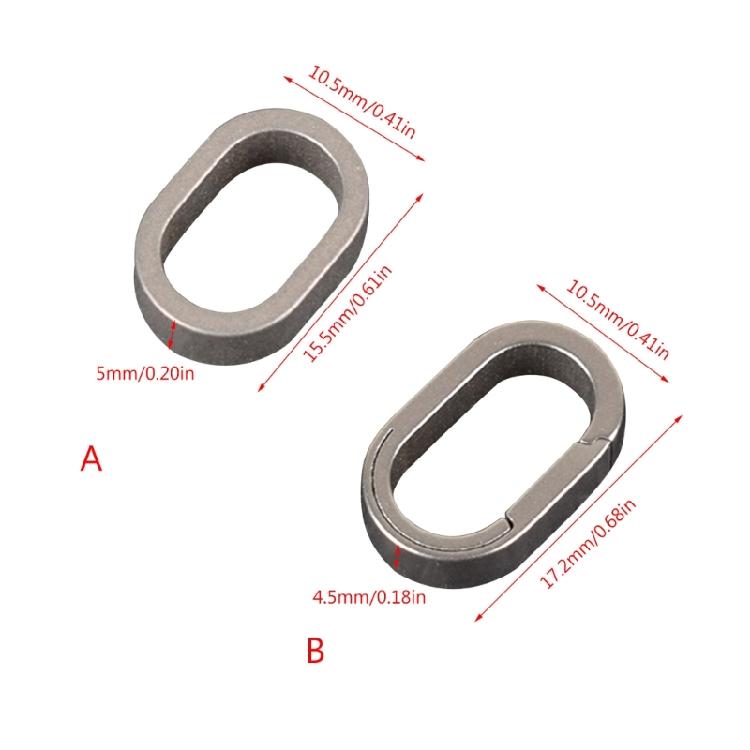 Titanium-alloy Key Rings One-piece Side Pushing Key Rings Closed Key Rings