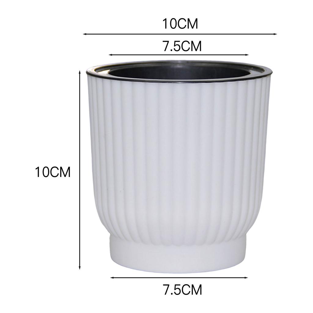 Plant Flower Pot Self Watering Pot White Round Planter Balcony Office Home Succulent Automatic Water-absorbing Flower Pots