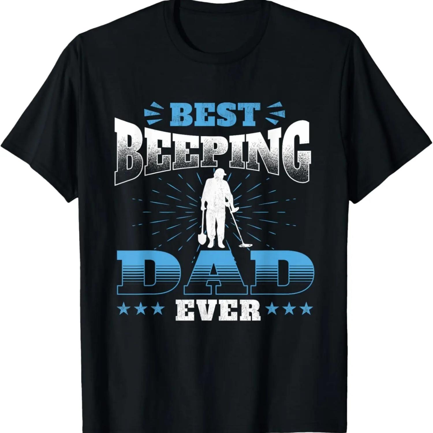 

Best Beeping Dad Ever - Metal Detecting Treasure Detectorist T-Shirt XXXXXL чорний