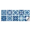 10-Pack European Style Floral Tile Wall Stickers for Living Room and Bathroom - Self-Adhesive PVC Crystal Film