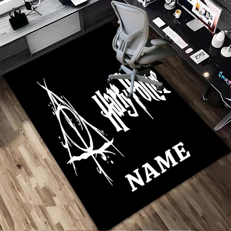 Custom Name Harry Potter Living Room Non-Slip Area Rug Soft Carpet for Bedroom Kids Playroom Sofa Office Home Decor Doormat
