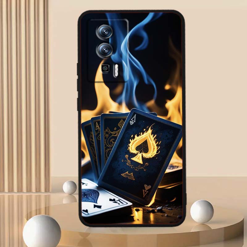 

Creative poker card patterns Phone Case For Xiaomi Redmi 12 13C 12C 13 10C 9T A2 9A 9C 7A Note 10S 8T 10 9 8 Pro 4G 5G Black Redmi Note 8T