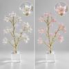 Crystal Blossom Tree Presentable Gold-Tone Metal with Square Base
