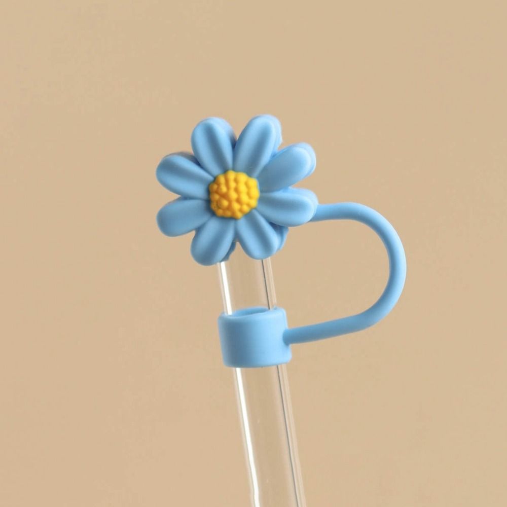 Reusable Drinking Dust Cap Cup Accessories Straw Tips Cover Silicone Straw Plug  Water Glass