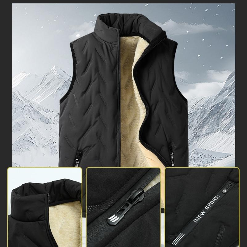JAYSCE Warmhaltewesten Weste Jacke Herren Winter Camping Klassischer Herren Ärmelloser Mantel Outdoor Arbeitsjacken Große Größe Westen