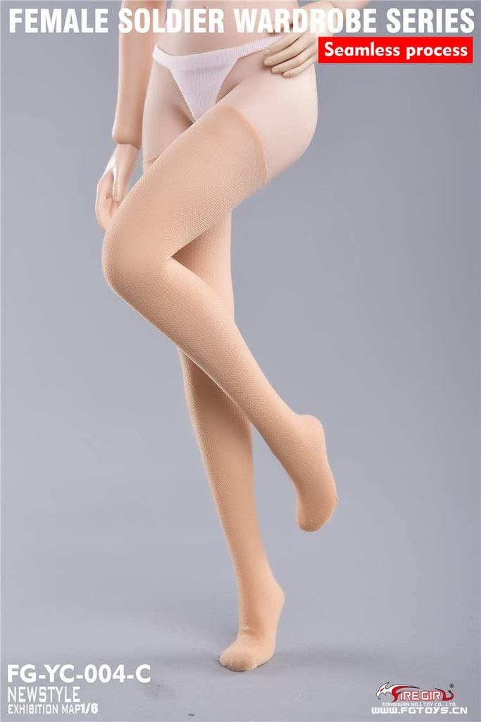 Scale Action Figure Fire Girl Toys Flesh Color Stockings Female Soldier Wardrobe Seamless Pantyhose not include and [TOYBARJAPAN] 1/6 FG-YC-004C (Does