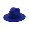 Men'S And Women'S Thermal Hats, Woolen Jazz Big-Brimmed Top Hats, British Retro Solid Color Light Board Felt Hats