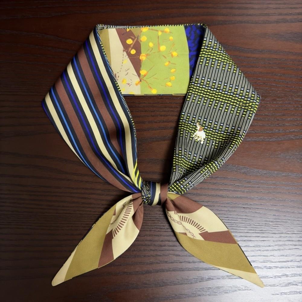 Printed Neckerchief Scarf Long Handbag Decorative Accessories Stylish Skinny Scarf  Hair Accessory