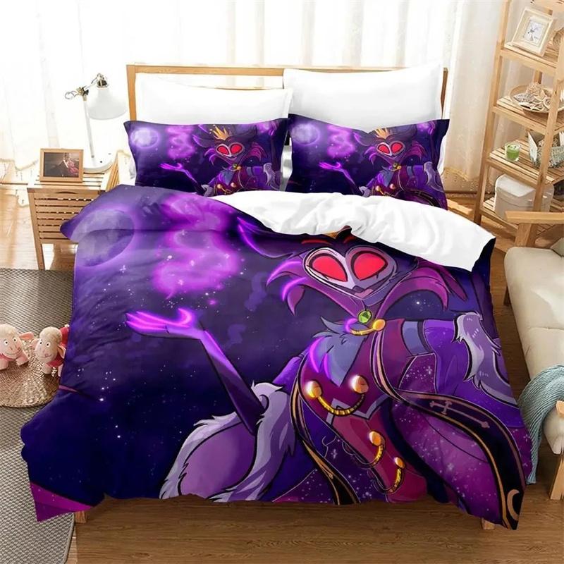 Anime Stolas Helluva Hazbin Hotels Boss Bedding Set Boys Girls Twin Queen Size Duvet Cover Pillowcase Bed Kids Adult