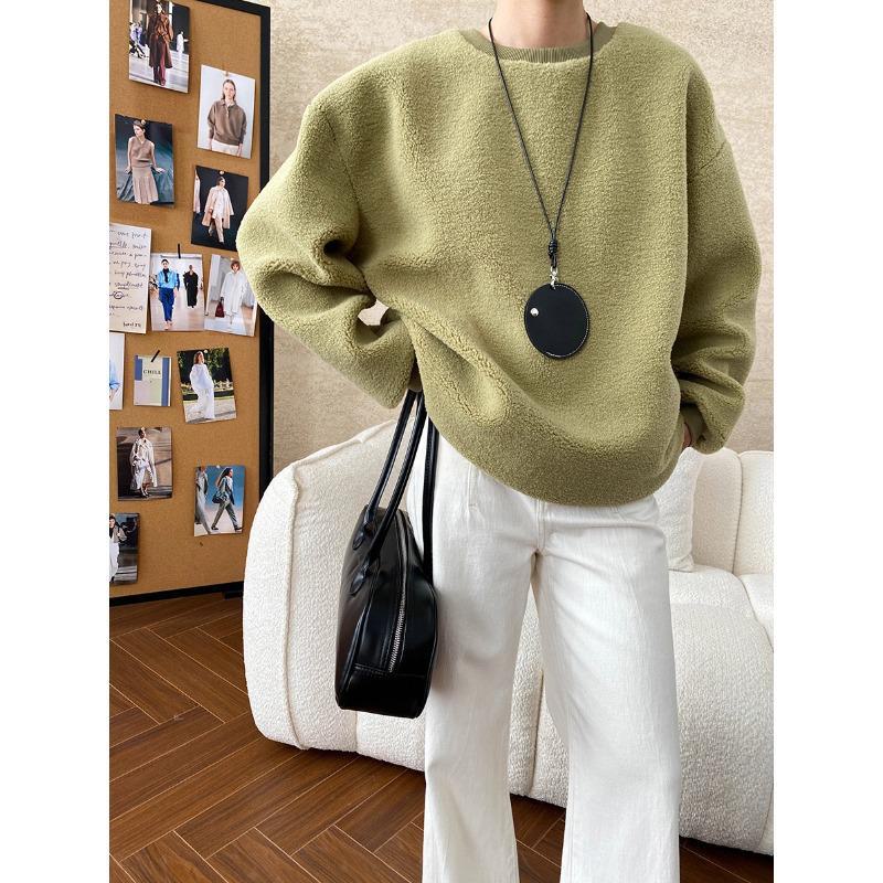 Sinan Уютный флисовый свитер-пуловер - SN6803 L зелёный