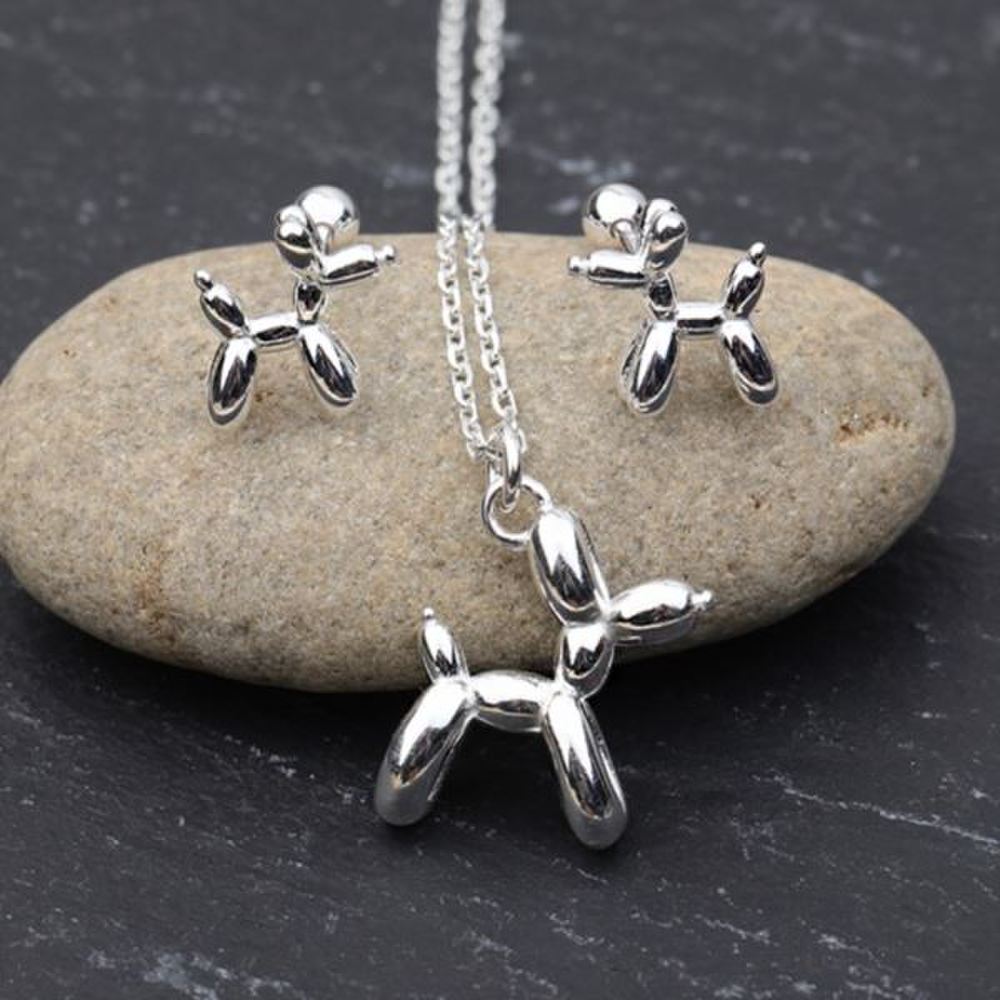 

[Aslit] 925 Silver Balloon Puppy Silver Piercing Earrings