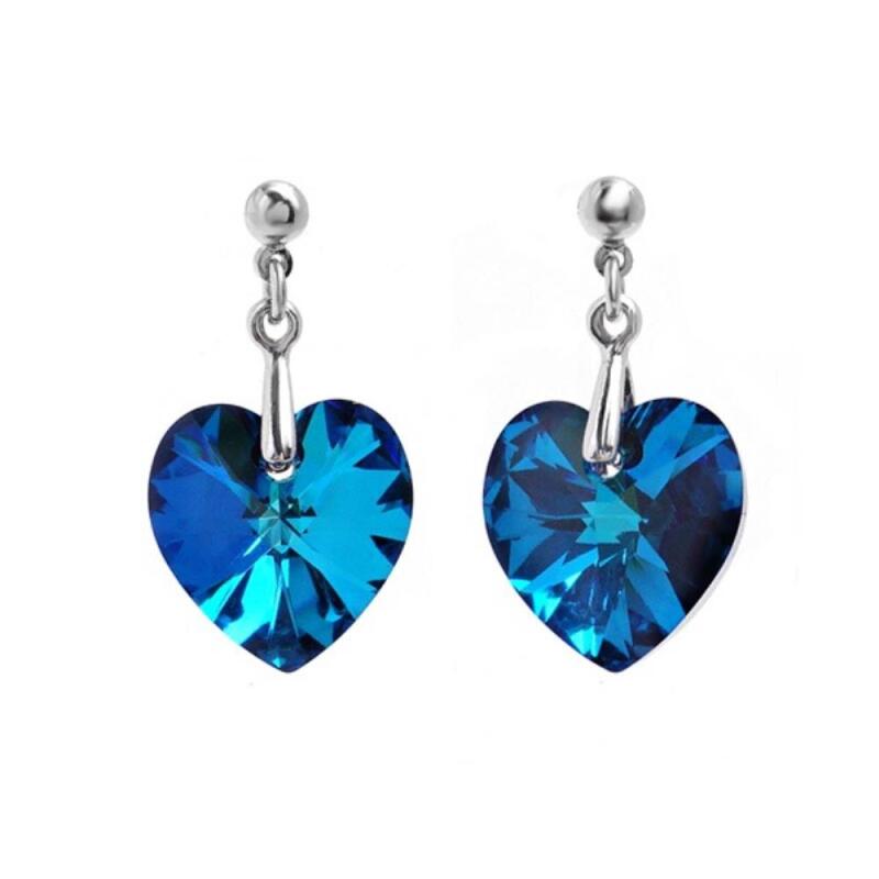 

Bakri Heart Shape Earrings for Women Crystal gold