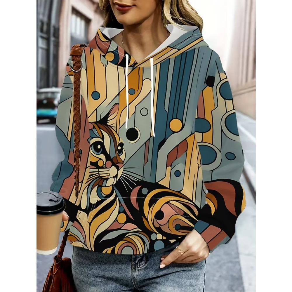 Jarní Evropský Americký Styl Mikina Vintage Zvířecí Králík Vzor 3D Tisk Mikina Dámská Ležérní Streetwear Mikina Pánské Oblečení Top