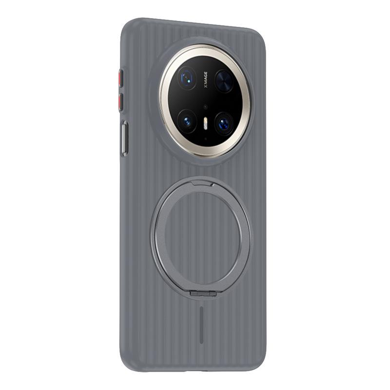 Applicable to Huawei mate80Pro mobile phone case corrugated magnetic suction bracket Pura80 skin feeling UV excimer mate70