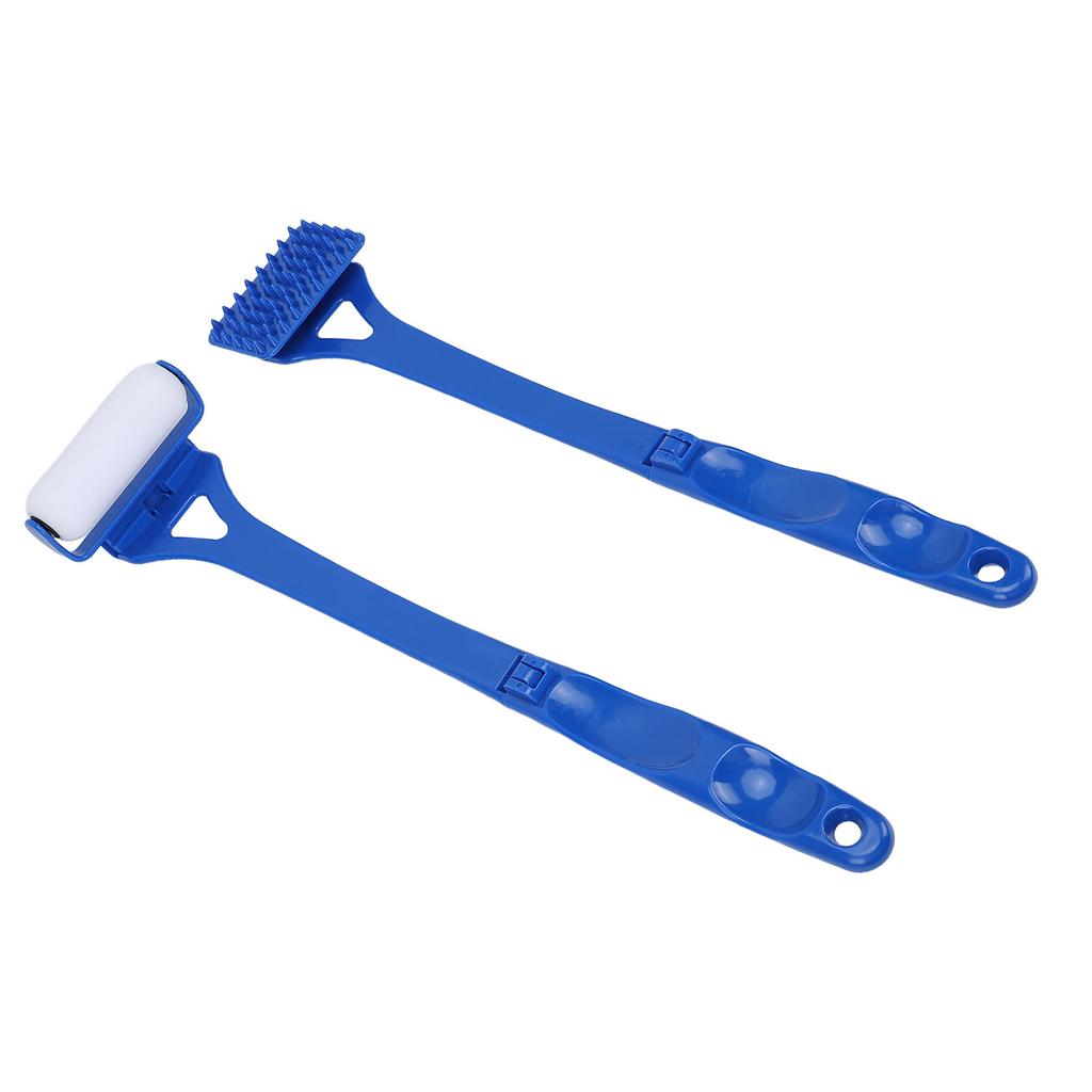 Foldable   Handle Back Lotion Applicator Roller Back Scratcher Set Multifunctional Sunscreen Self Tanner Application Roller Blue