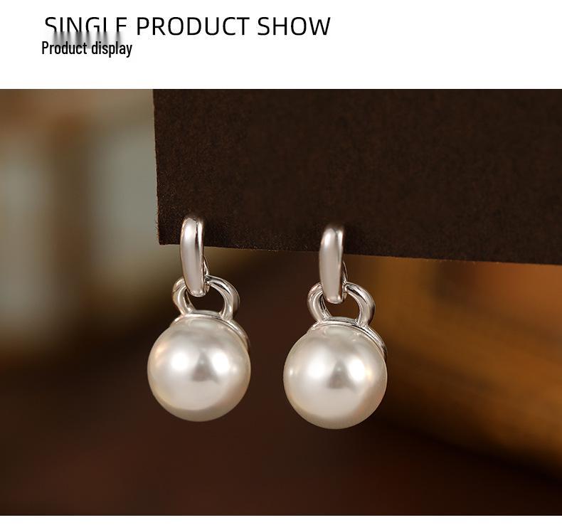 Banyan Tree S925 Silver Star Pearl Earrings - High-End Fall/Winter Fashion for Women