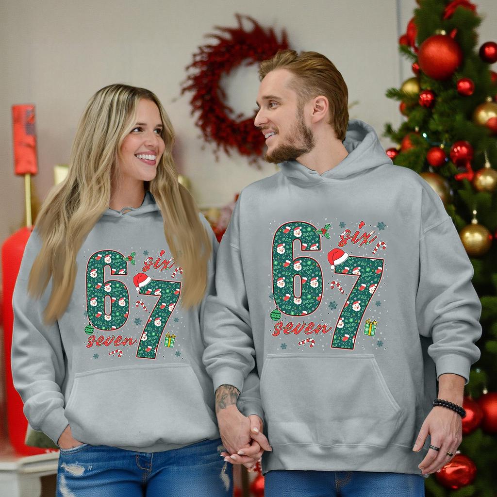 Fashion Casual Outfit Sweatsuit Long Sleeve Top Printed Hooded Sweatshirt Matching Couple Set For Him And Her