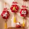 Horse Design Red Flower Pendant Chinese Zodiac Spring Festival Door Hanging  Spring Festival