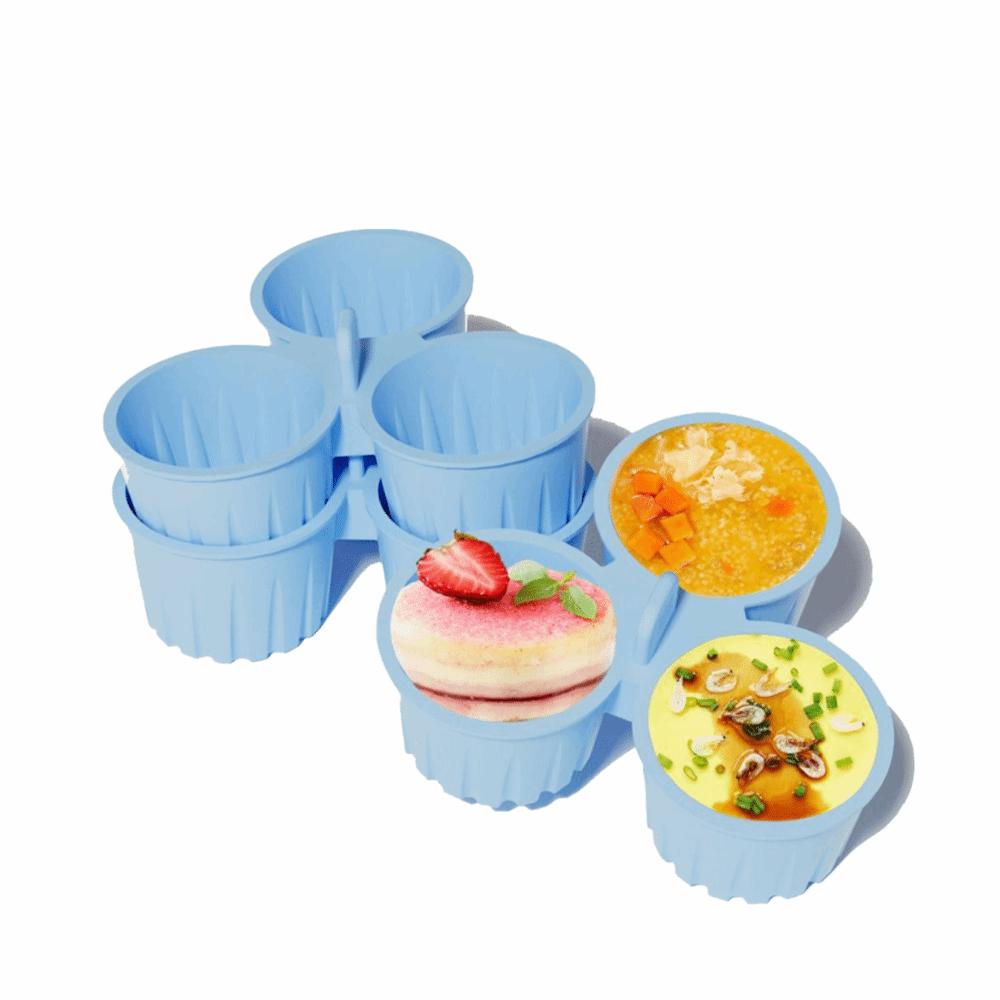Reusable Design Steamed Egg Mold Silicone Silicone Muffin Pan Air Fryer Egg Mold  Baking Kitchen