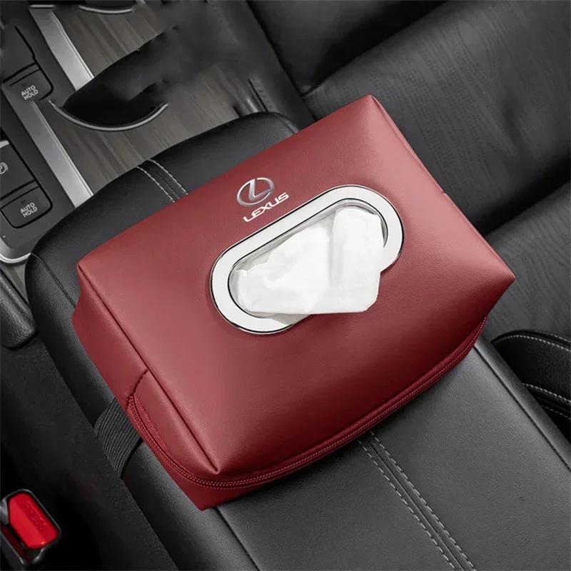 5 Colors Leather Car SeatBack Armrest Box Tissue Storage Bag Interior Practical Decoration Styling Accessories