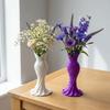 Irregular Flower Holder Elegant 3D Printed Vase Light Luxury Dress-Shaped Vase  Bedroom