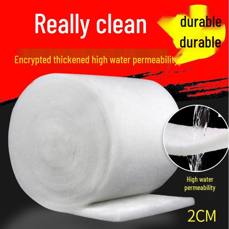High-Density White Fish Tank Filter Sponge - Biochemical Purifying Cotton. 1m x 12cm x 2cm