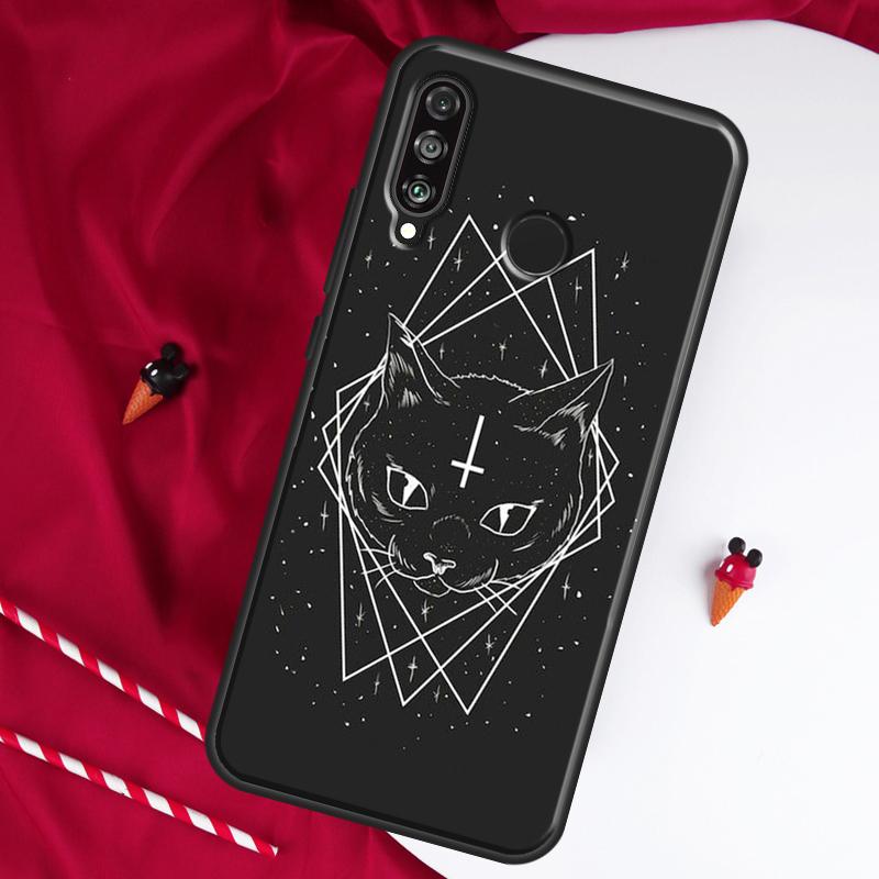 Witchcraft Witch Cat For Huawei Nova 8i 7i 11i 12i 12s 9 10 SE Y90 Y60 Y70 Y72 Y61 Y91 P30 P40 Lite P60 Pro Case
