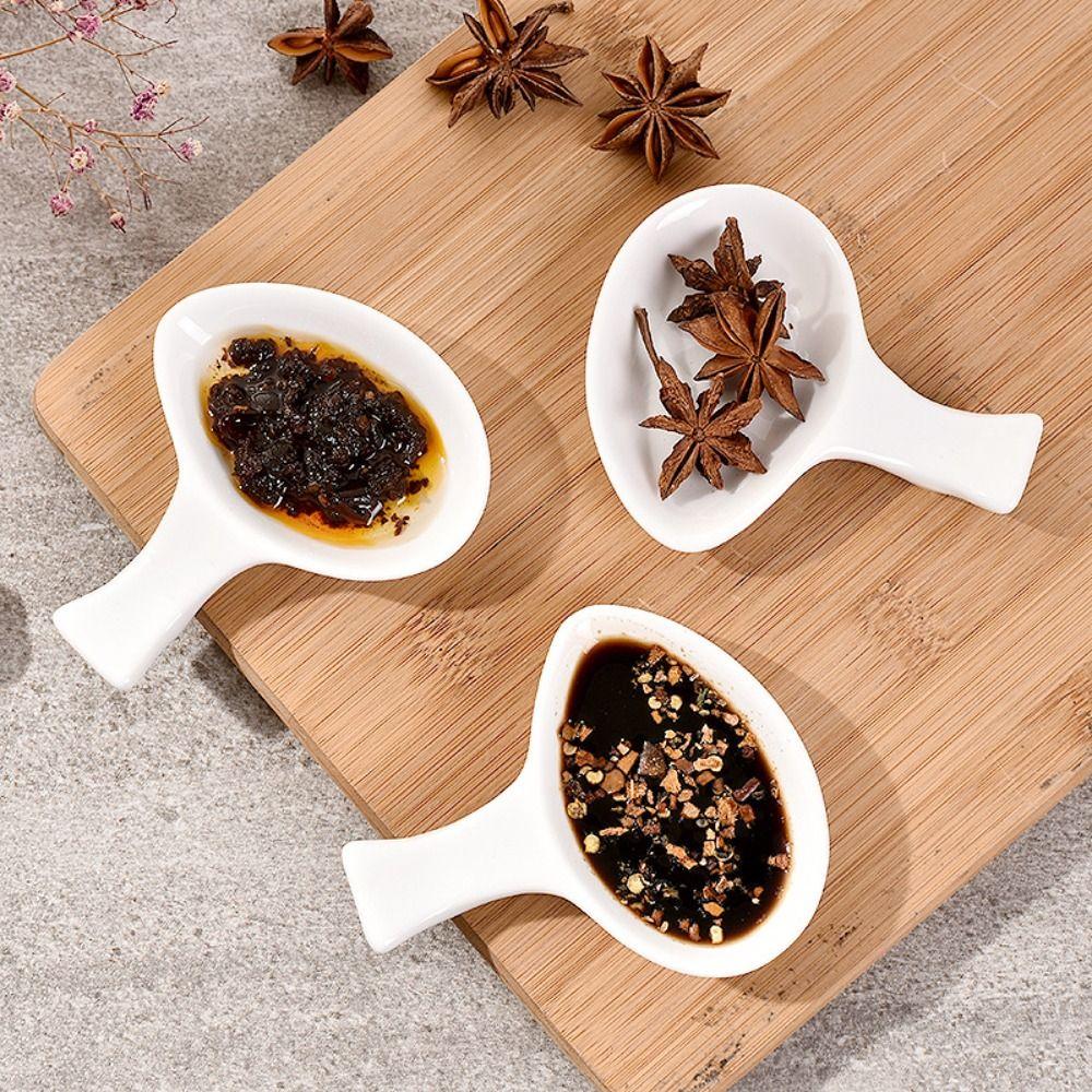 Récipient d'assaisonnement en céramique, décoration de bureau, support à couverts, assiettes à épices, plateau à condiments