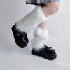 Thermal Plush Leg Warmers Windproof Cold Protection Casual Formal Outfit Furry Boot Covers Footless Socks for Women